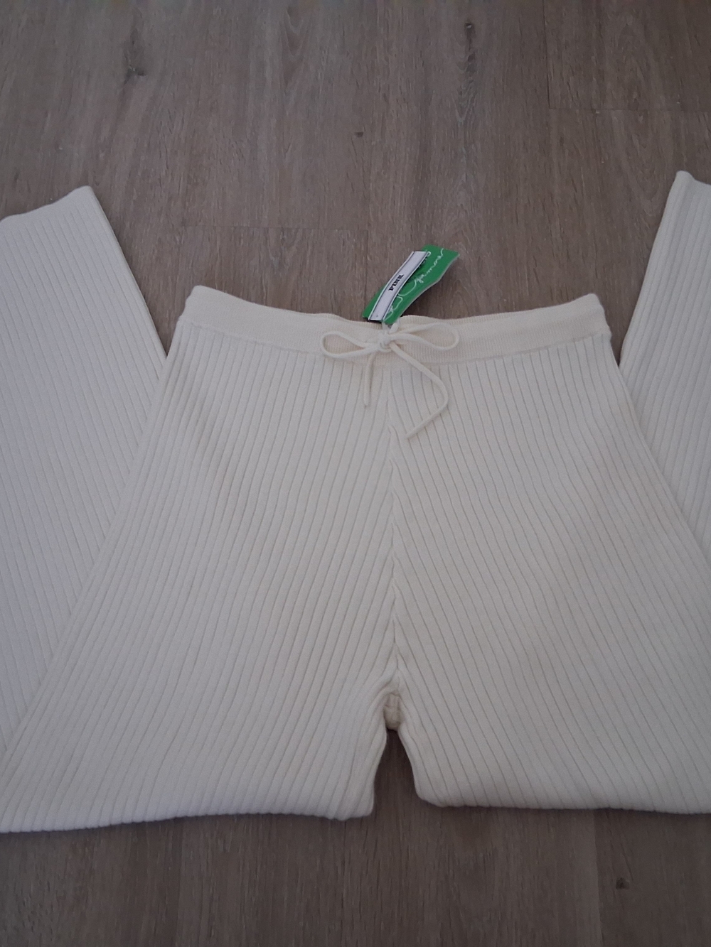 PINK Victoria's Secret Ribbed Lounge Pants in Cream High Quality - Picture 2 of 7